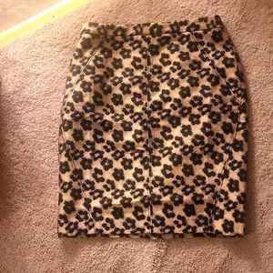 Ann Taylor leopard Skirt 0P